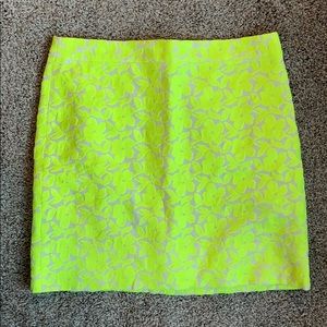 J. Crew size 0  neon skirt